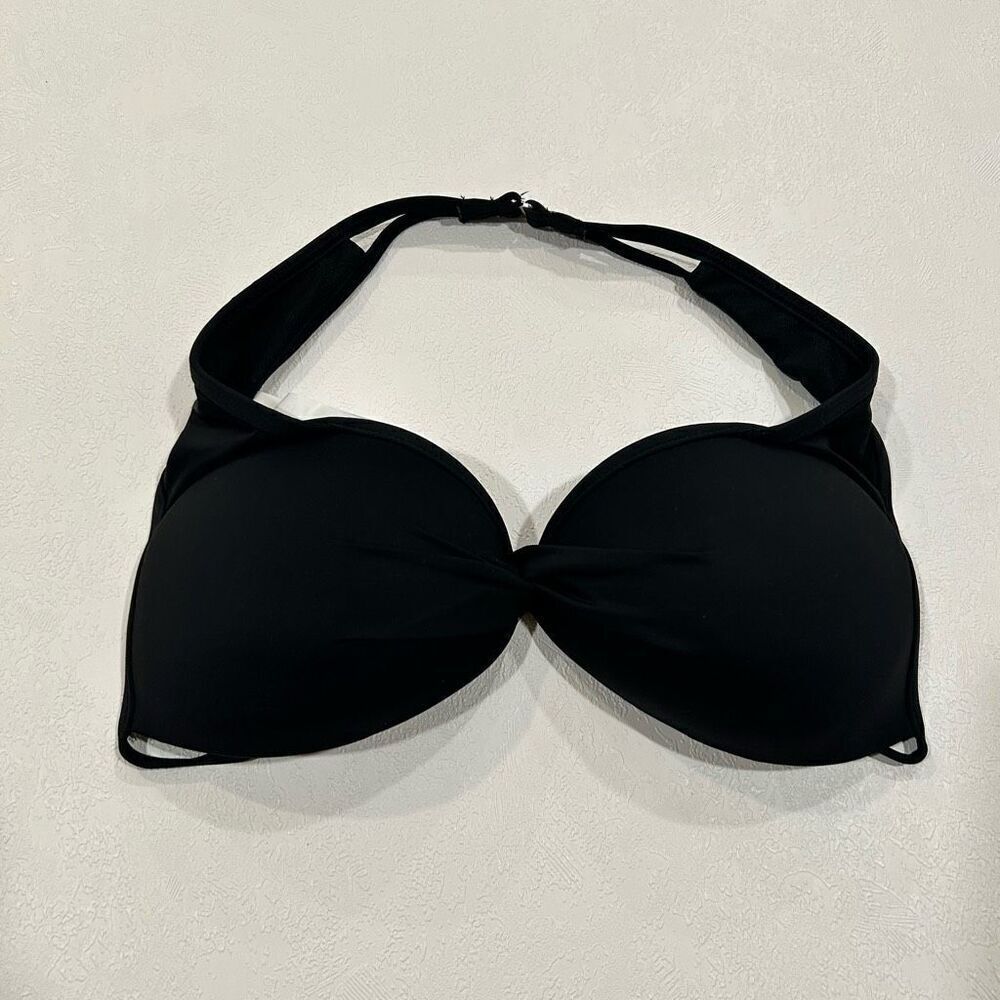 The Bikini Lab Black Twist Front Bikini Top | NWOT | Size L